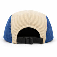 Casquettes vintage 5 panneaux en velours côtelé de nylon multicolores personnalisées avec visière courte et incurvée pour unisexe, idéales pour le streetwear et les activités de plein air.