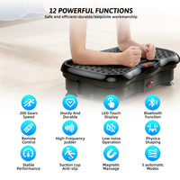 Plateforme vibrante d'exercice pour usage domestique, entraînement corporel, plateforme vibrante avec télécommande sans fil, fonction de massage