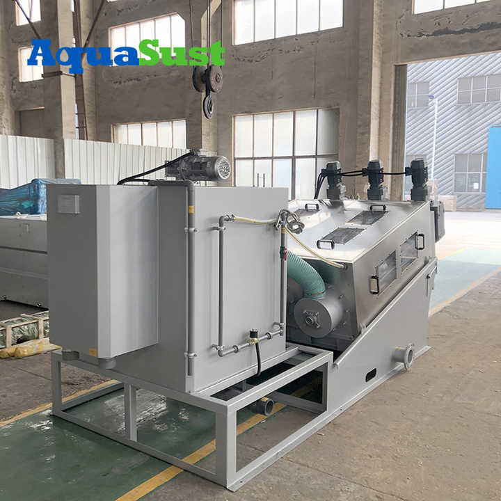 AQUASUST Durable Energy Saving Screw Press Sludge Dewatering Machine ...