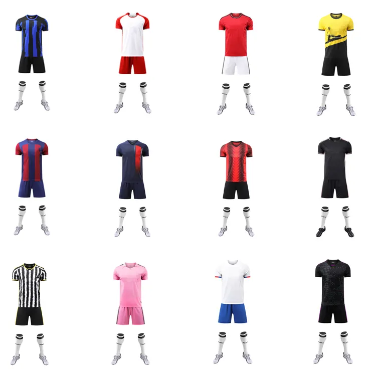 Usine en gros pas cher prix kits de vêtements de football 100% polyester sublimation haut thaïlande qualité 2023 saison club maillot de football