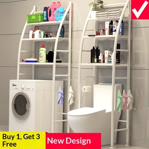 Étagère de salle de bain sur pied en fer à 3 niveaux et <span class=keywords><strong>support</strong></span> de rangement avec supports pour sèche-cheveux, toilettes et machine à laver Modèle 0092/0093 - Product Image 2