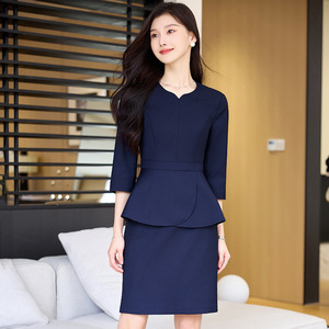 Women's Office Suit Set Three Quarter Sleeve Satin Anti-Wrinkle Summer Professional Style - Product Image 5