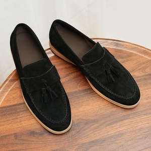 Chaussures habillées en cuir suédé imperméable à franges pour hommes, pour le bureau et la carrière, avec semelle intercalaire en EVA et doublure en cuir véritable - Product Image 3