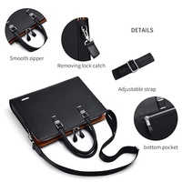 Porte-documents simple personnalisé hommes couche supérieure peau de vache dur sac d'ordinateur d'affaires sac à bandoulière portable en cuir véritable de haute qualité