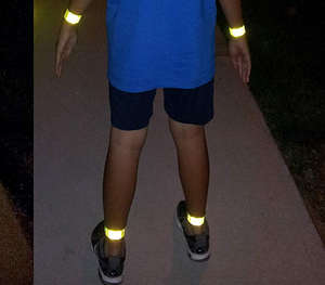 Bandes de pression de réflecteur Brassards de claque fluorescents Bandes de réflecteur Bandes de sécurité de claque de haute visibilité pour des enfants adultes - Product Image 6