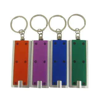 factory price logo customized accept mini flat led keychain flashlight for sale