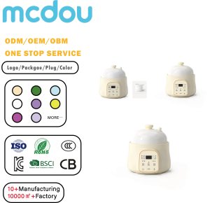 หม้อหุงข้าวไฟฟ้าขนาดเล็กแบบพกพา mcdou 0.8QT สำหรับทำโจ๊ก ซุป ข้าว ไข่ คัสตาร์ด ของหวาน รังนก - Product Image 1