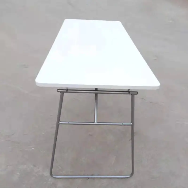卸売ポータブル屋外プラスチックケータリングテーブル長方形ホワイト格安折りたたみテーブル