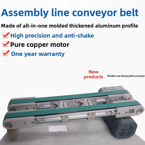 Aanpasbare kleine transportband assemblagelijn dubbele rij naast elkaar synchrone riem aluminium profielen transportband breed - Product Image 3