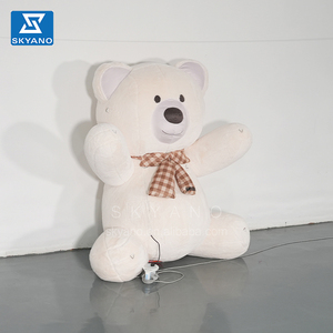 Felpa gigante inflable Oso Blanco mascota de dibujos animados el oso con gafas personaje inflable decoración publicitaria - Product Image 2