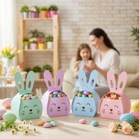 Boîte cadeau Lapin de Pâques en papier DIY pour bonbons, emballage pour fêtes et événements