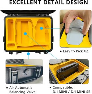 Estuche rígido de nuevos diseños Estuche de transporte de color amarillo Estuche protector impermeable resistente Accesorios para drones para DJI Mini 4K - Product Image 6