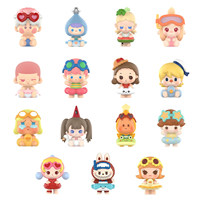 Figurine Labubu POPMART Originale 100% authentique, Série POPBEANS Island Vacation, Mini Figurine PVC Labubu, Figurine Anime, Boîte Mystère pour Décoration d'Intérieur