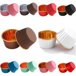<strong>Cupcake</strong> Liners with Lids 5oz Large Foil <strong>Cupcake</strong> Cups Muffin <strong>Tins</strong> Pink in Gold Disposable Baking Holders for Wedding Valentine - Product Image 5