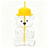 Mug à café en verre borosilicate de haute qualité, ours de Noël, best-seller, 20 oz, ours mignon, nouveau, verre à paille, verre à boisson, verrerie