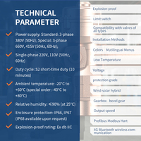 Actionneur de boîte de vitesses électrique motorisé résistant aux intempéries AC220V 380V 50Hz -20 ℃   à 60 ℃   TEMP. pour centrale électrique