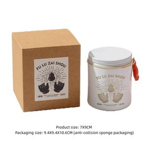 เทียนหอมทำมือจากขี้ผึ้งถั่วเหลือง กลิ่นหอมจากธรรมชาติ สำหรับการพักผ่อนที่บ้าน งานแต่งงาน งานขึ้นบ้านใหม่ พร้อมคำอวยพร กลิ่นหอมแบบคริสต์มาส - Product Image 3