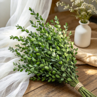 Buket Bunga Boxwood Alami yang Diawetkan, Bunga Kering, Daun Hijau, Ramah Lingkungan, Tahan Lama, untuk Hari Ibu, Hari Valentine, Festival