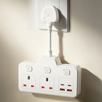 Adaptateur de prise standard britannique 1 vers 3 voies, répartiteur de prise, noyau en cuivre pur, convertisseur de prise ignifuge, vente en gros directe d'usine