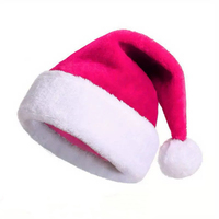 Gorro de Santa Claus de Felpa Multicolor - 9 Colores Disponibles para Fiestas, Cosplay, Decoración Festiva, Proveedor de Gorros