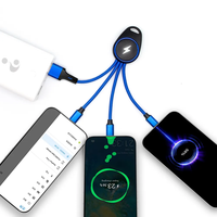Chargeur de voyage portable multi-ports OEM 5 1 avec logo LED Chargement rapide personnalisable pour ordinateur IOS Chargeur de poche universel en nylon