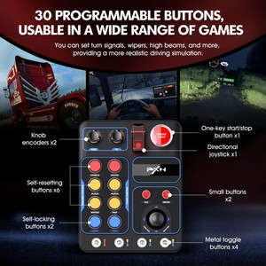 PXN CB1 Racing Button Box Compatibile con V9 GEN2 e PC, Illuminazione RGB Regolabile, Adatto <span class=keywords><strong>per</strong></span> <span class=keywords><strong>Giochi</strong></span> di Simulazione di Corse - Product Image 2