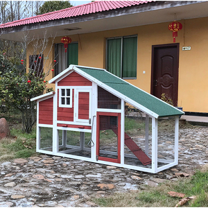 SDC032 SHUNDA Luxury Eco-Friendly Outdoor Waterproof Wooden Chicken House & Coop with <b>Large</b> Run All Seasons - Product Image 4