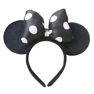 खुश जन्मदिन की पार्टी Headwear कार्टून माउस कान बाल बैंड धनुष मिकी बाल सामान महिलाओं हेडबैंड बच्चों क्रिसमस <span class=keywords><strong>Hairband</strong></span> - Product Image 3