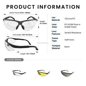 AS/NZS 1337.2 Customized packaging Half Frame safety glasses ansi z871 - Product Image 2