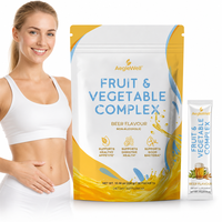 AegleWell Poudre de complexe de fruits et légumes saveur bière, supplément probiotique en poudre pour le bien-être digestif et l'apport en nutriments