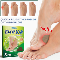 Patchs OEM en gros pour soulager l'hallux valgus et les pieds enflés avec traitement à base de plantes chinoises, 8 pièces/boîte