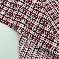 Tissu en tweed de coton aux couleurs d'automne, acétate, 19% coton, 48% polyester, tissu en tweed pour robe femme