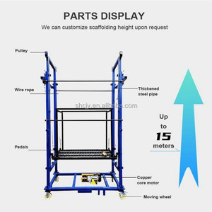 Plateforme élévatrice mobile électrique pliable sans fil JY 2-12 <span class=keywords><strong>m</strong></span> pour l'entretien domestique - Product Image 4
