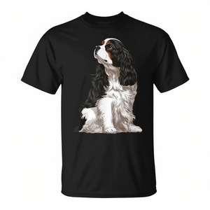 T-shirt chien assis tricolore Cavalier King Charles Spaniel - Product Image 2