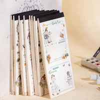 15 notes autocollantes par paquet, série Girl in The Spotlight, bloc-notes autocollants sur le thème des personnages pour écrire des notes et des messages