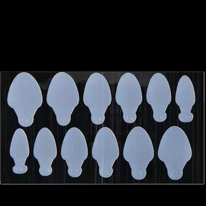 BIN 12 pièces Formes à <span class=keywords><strong>ongles</strong></span> doubles pour extension de <span class=keywords><strong>gel</strong></span>, construction rapide, moules pour <span class=keywords><strong>ongles</strong></span> français, coussinets en silicone souples pour <span class=keywords><strong>ongles</strong></span> - Product Image 5