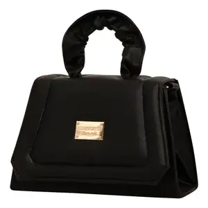 Bolso Cruzado Fana Spectacular Luisa Negro con Asa Única, Resistente al Agua, Cierre de Cremallera, Detalle de Letras en PU y Poliéster, para Uso Diario - Product Image 1