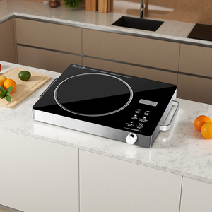 Fornello Elettrico in Ceramica 110V-220V 3500W con Doppio Controllo Timer Compatibile con Tutti i Pentole, Piano Cottura a Infrarossi per Cucina - Product Image 6