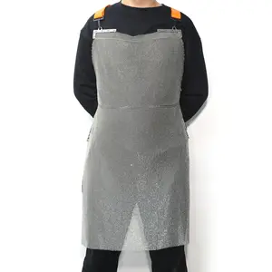 Factory Hot Selling Adjustable Shoulder Strap Stainless Steel Chain Mail Apron For Butcher Work