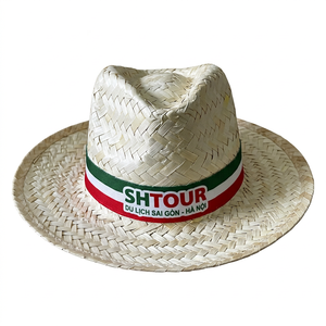 Custom <b>Straw</b> <b>Fedora</b> Hats Elegant Wide Brim Design with Logo Direct from Manufacturer - Caryln 0084935825297WA - Product Image 1