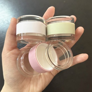 Tarro de Lujo ISMAN de 10g para Mascarilla Labial, Doble Capa, Rosa, Blanco, Verde, Plástico AS ABS, Tarros Redondos para Crema, Envase para Bálsamo Labial, Venta al por Mayor - Product Image 3