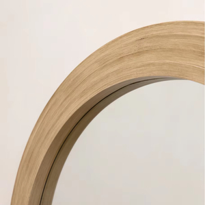 Miroir sur pied pleine longueur en bois massif de noyer, surdimensionné, vintage, à arche, texturé, esthétique, en <span class=keywords><strong>verre</strong></span> trempé personnalisé - Product Image 6