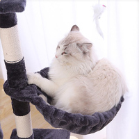 Mini arbre à chats en bois massif, jouet moderne de haute qualité, poste à gratter, grande tour, livraison gratuite, vente en gros