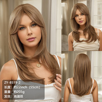 Nouvelle Arrivée Transfrontalière : Perruques pour Femmes, Styles Européens et Américains, Fibre Haute Température, Perruque Cheveux Mi-Longs à Longs