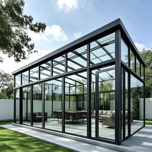 Véranda en aluminium avec verre trempé, maison en verre isolée, imperméable, coupe-vent, sur mesure, terrasse de villa, solarium avec porte coulissante - Product Image 3