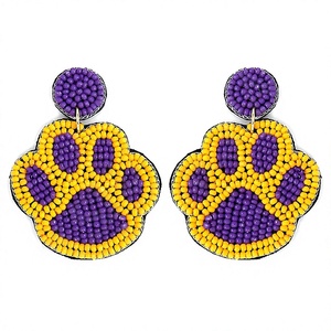 Boucles d'oreilles pendantes perlées en forme de fleur romantique, bijoux de fête bohèmes élégants et colorés pour femme, design multicolore - Product Image 3
