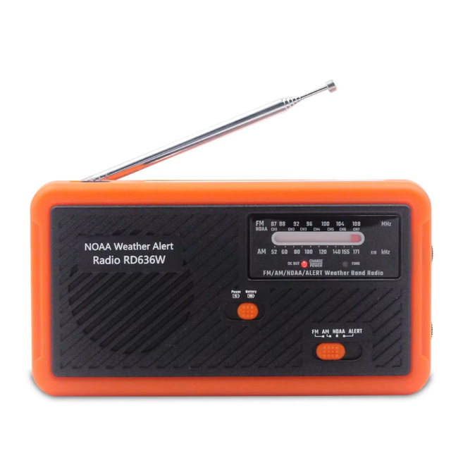Radio solar hand power AM FM NOAA US weather forecast emergency cell phone charging