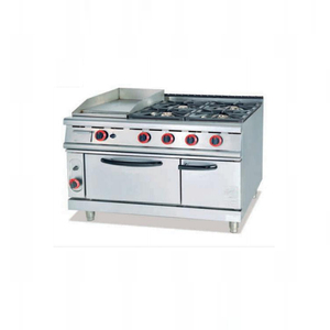 Commercial Hotel Restaurant <strong>Gas</strong> <strong>Range</strong> With 4-Burner&amp; <strong>Griddle</strong>&amp; Oven Kitchen Catering Equipment Electric <strong>Range</strong> - Product Image 1