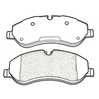 Nouvelles plaquettes de frein avant avec capteur ECE R90 pour Transit Custom V362 2012-2024 BK21-2K021-AA D1762 Faible émission de poussière Ultra silencieuses