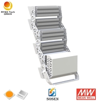 Reflector LED de 240W de Aluminio para Estadios Deportivos, Iluminación para Aeropuertos, Campos de Fútbol, Plazas, Muelles y Torres de Iluminación